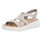 Remonte Women's Wide Fit (H) Wedge Sandals Beige D3L52