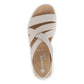 Remonte Women's Wide Fit (H) Wedge Sandals Beige D3L52
