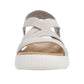 Remonte Women's Wide Fit (H) Wedge Sandals Beige D3L52