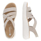 Remonte Women's Wide Fit (H) Wedge Sandals Beige D3L52