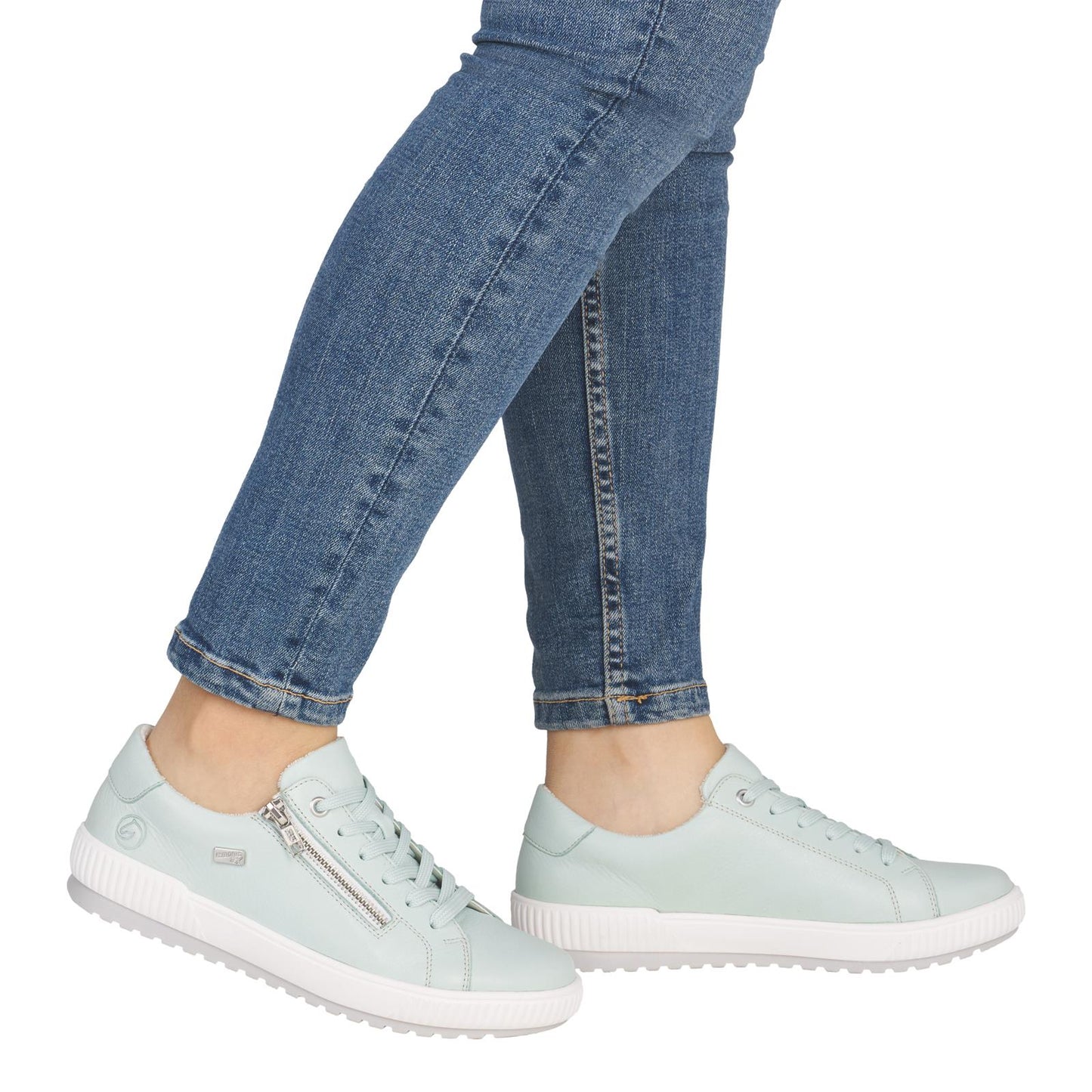 Remonte Women's Green Leather Trainers D0700