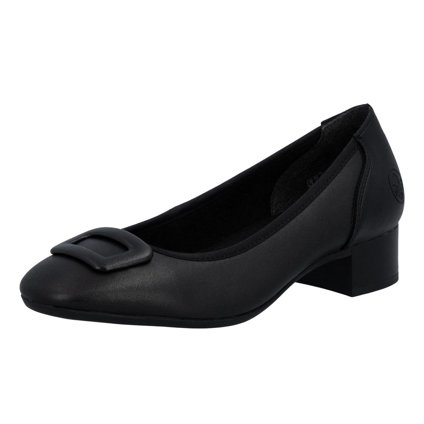 Rieker Women's Black Leather Court Shoes 43453-00