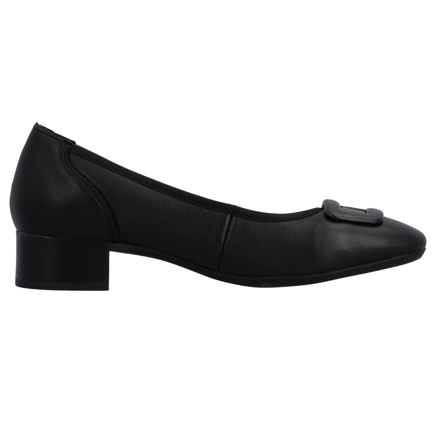 Rieker Women's Black Leather Court Shoes 43453-00