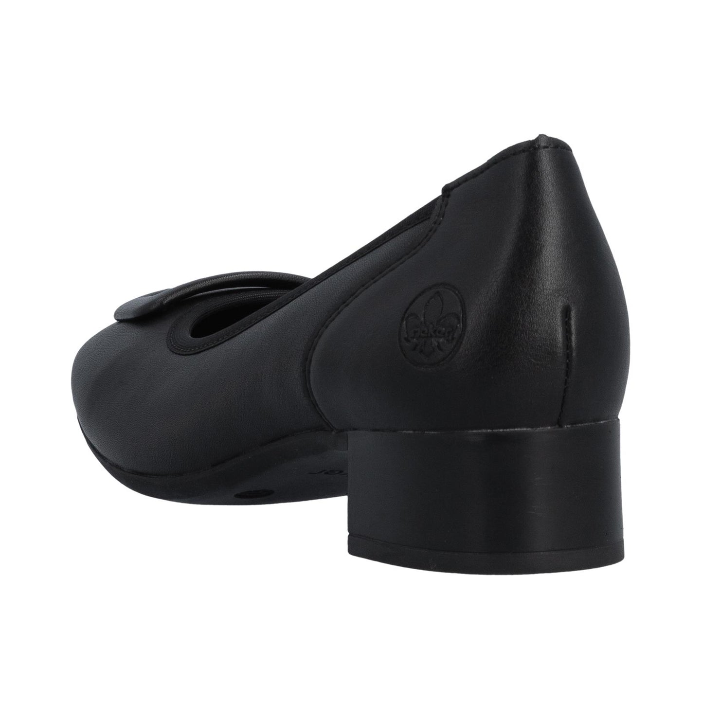 Rieker Women's Black Leather Court Shoes 43453-00