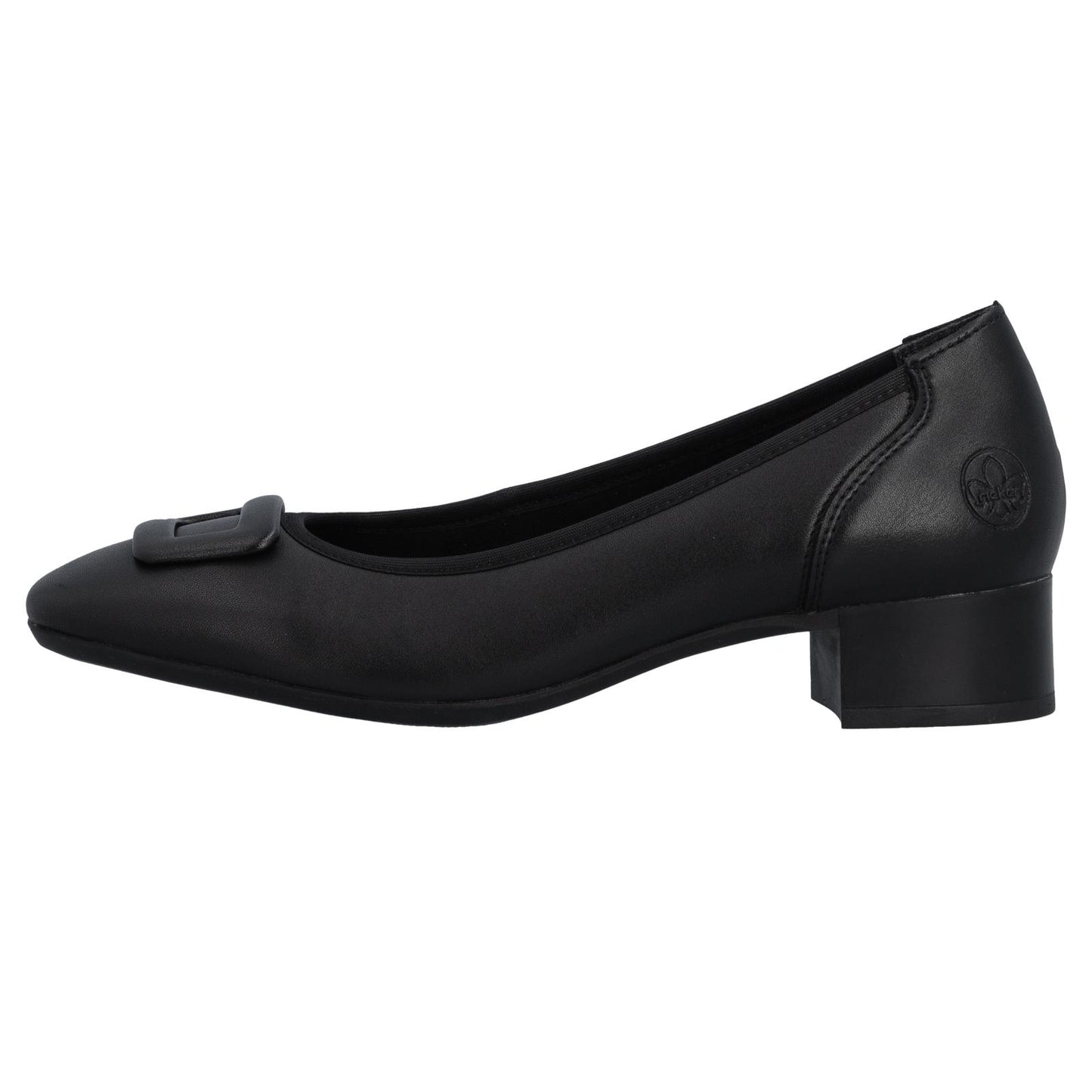 Rieker Women's Black Leather Court Shoes 43453-00