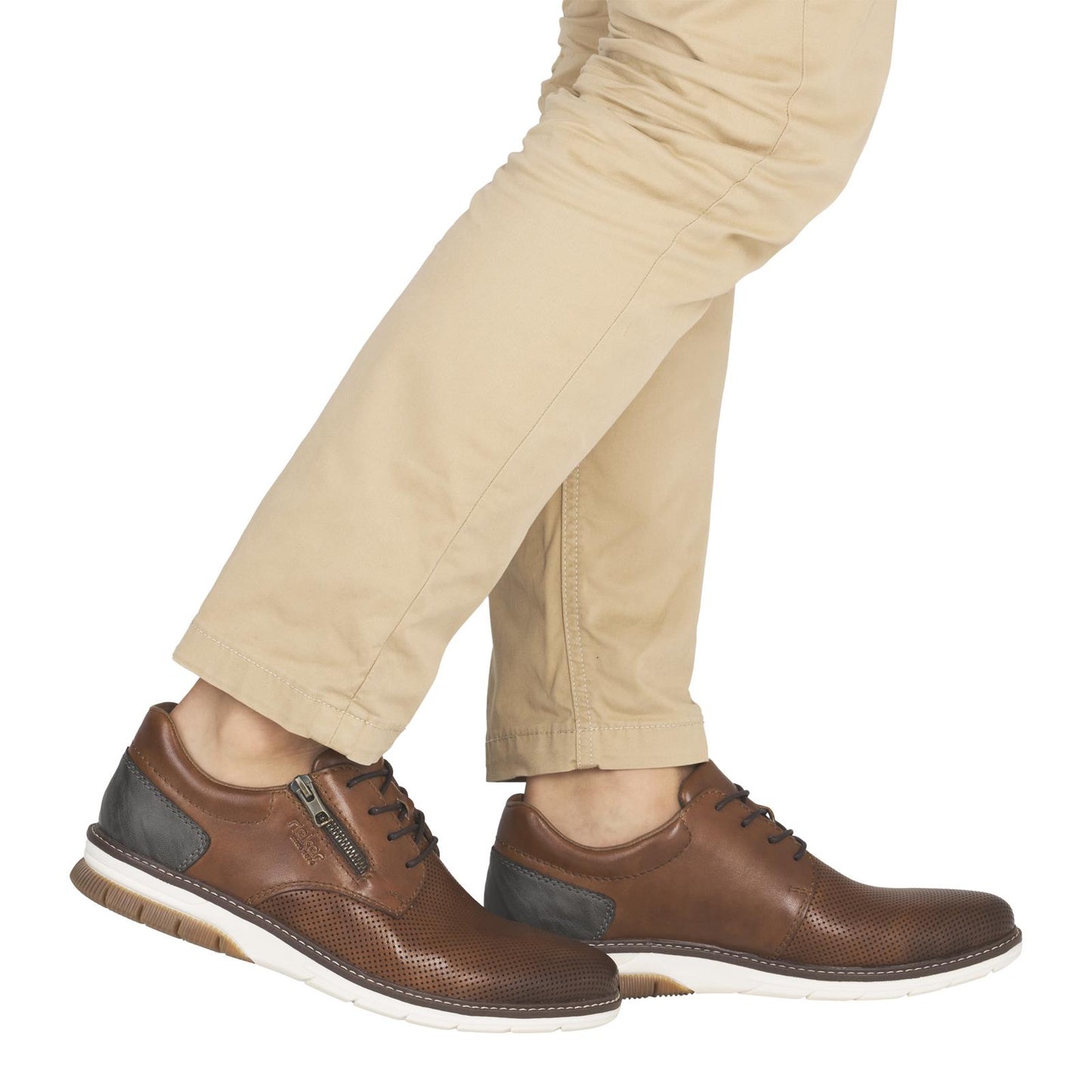 Rieker Men's Brown Leather Shoes 14412-24