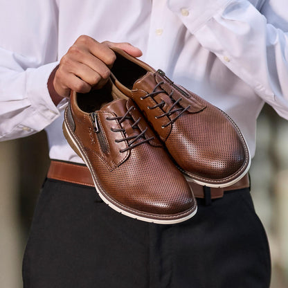 Rieker Men's Brown Leather Shoes 14412-24