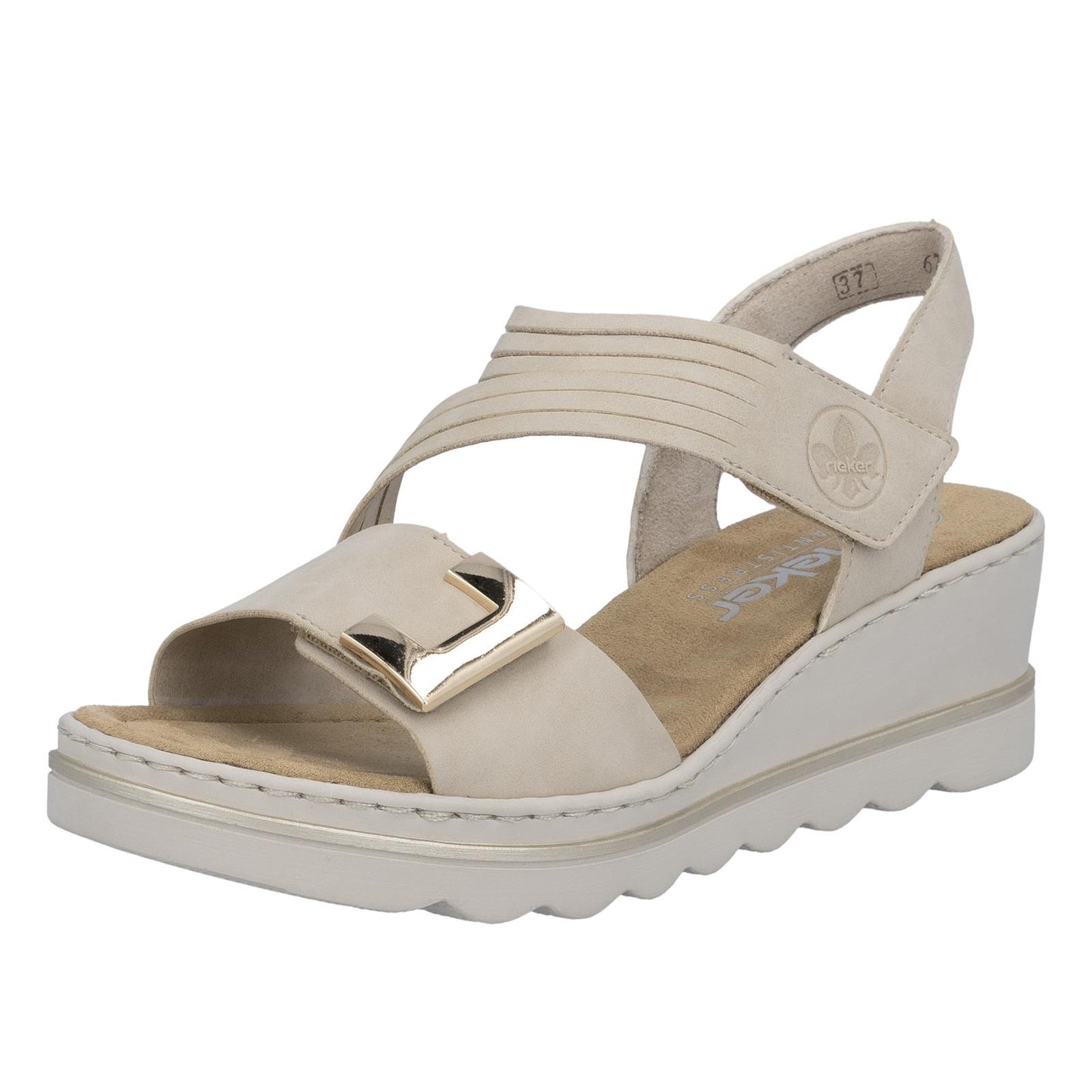 Rieker Women's Wedge Sandals Beige 67410