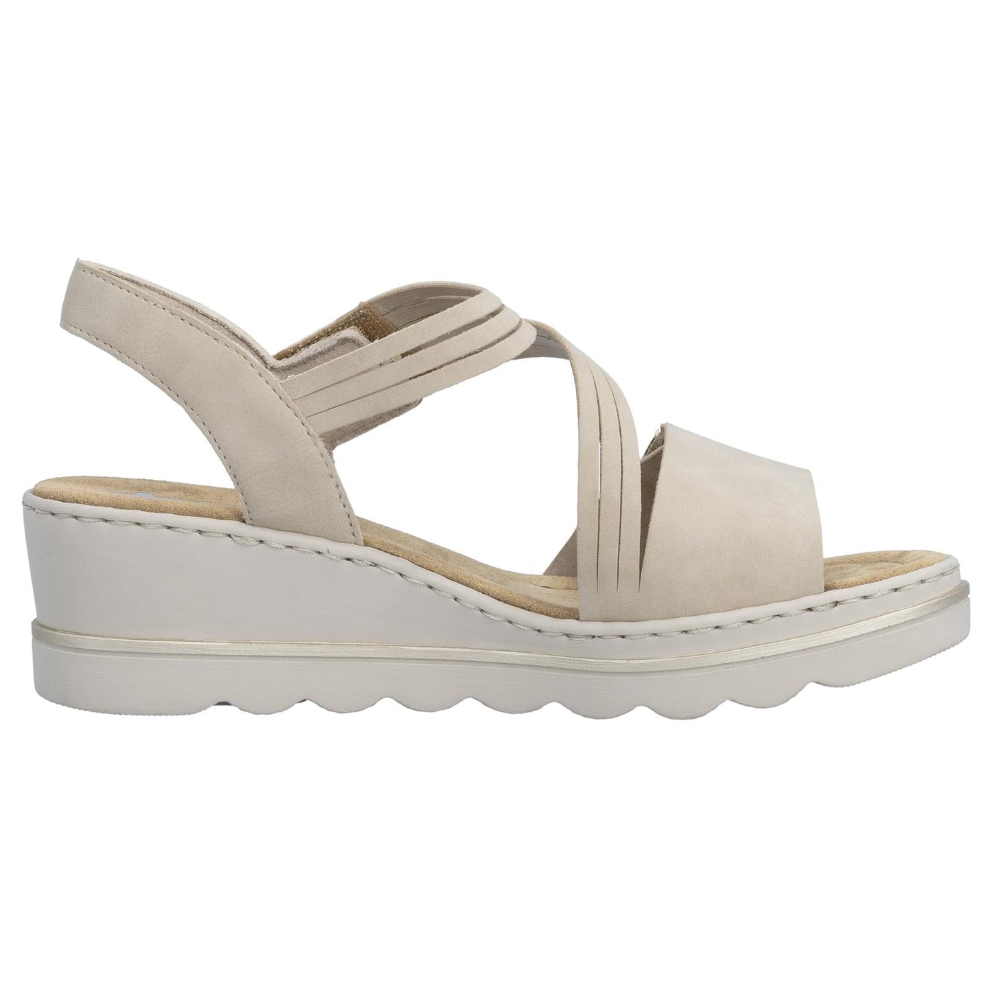 Rieker Women's Wedge Sandals Beige 67410