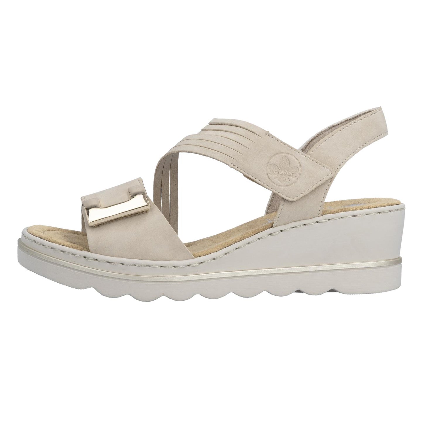 Rieker Women's Wedge Sandals Beige 67410