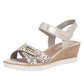 Remonte Women's Wedge Sandals Light Gold R6266