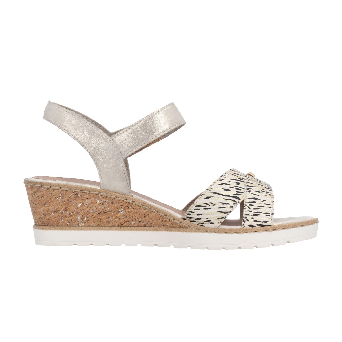 Remonte Women's Wedge Sandals Light Gold R6266
