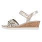Remonte Women's Wedge Sandals Light Gold R6266