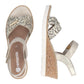 Remonte Women's Wedge Sandals Light Gold R6266