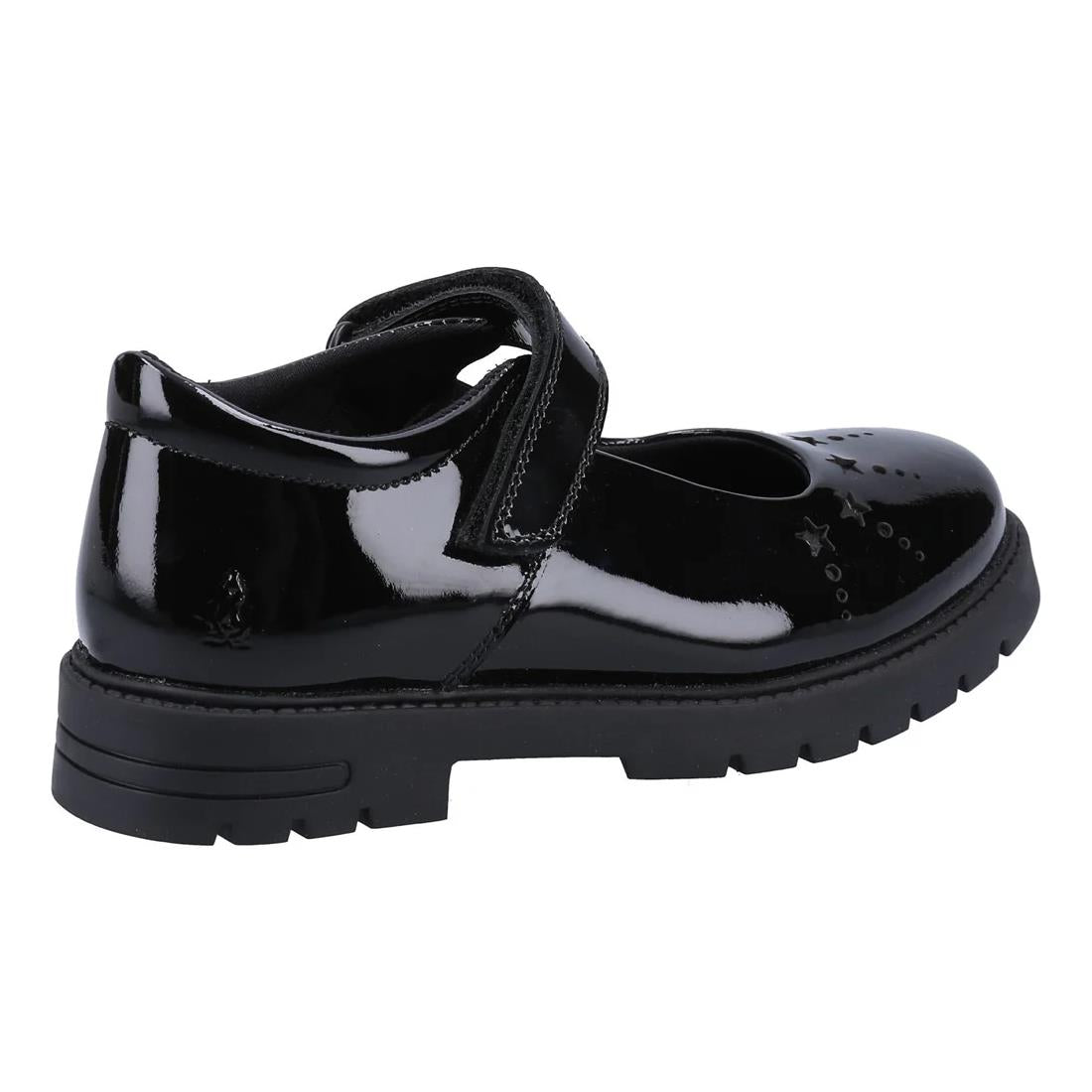 Hush Puppies Sabrina Jnr Black Patent School Shoes