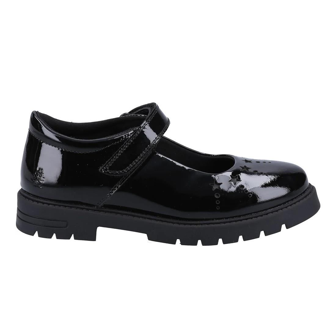 Hush Puppies Sabrina Jnr Black Patent School Shoes