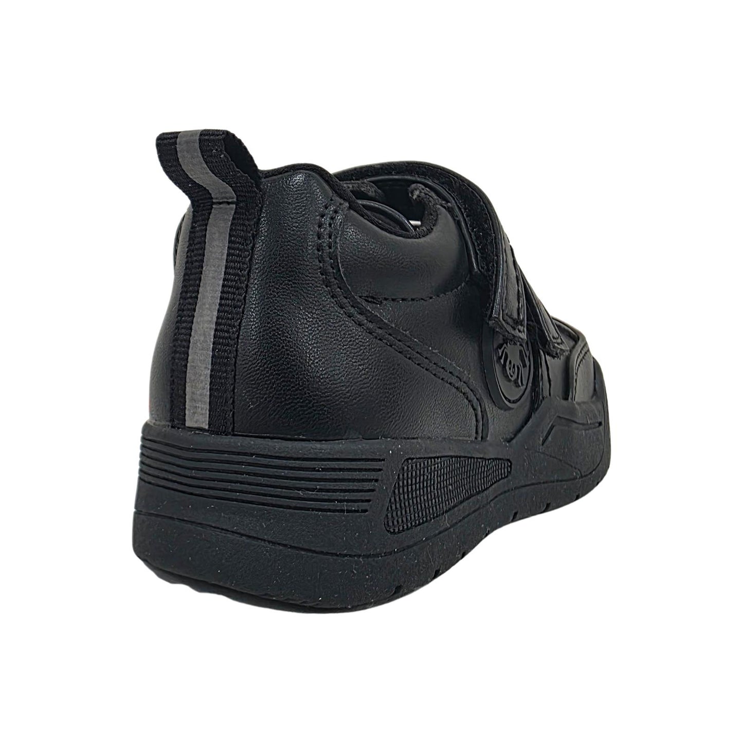 Little Green Feet Spider Boys Black School Shoes