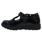 Little Green Feet Daisy Girls Black School Shoes
