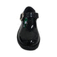 Little Green Feet Daisy Girls Black School Shoes