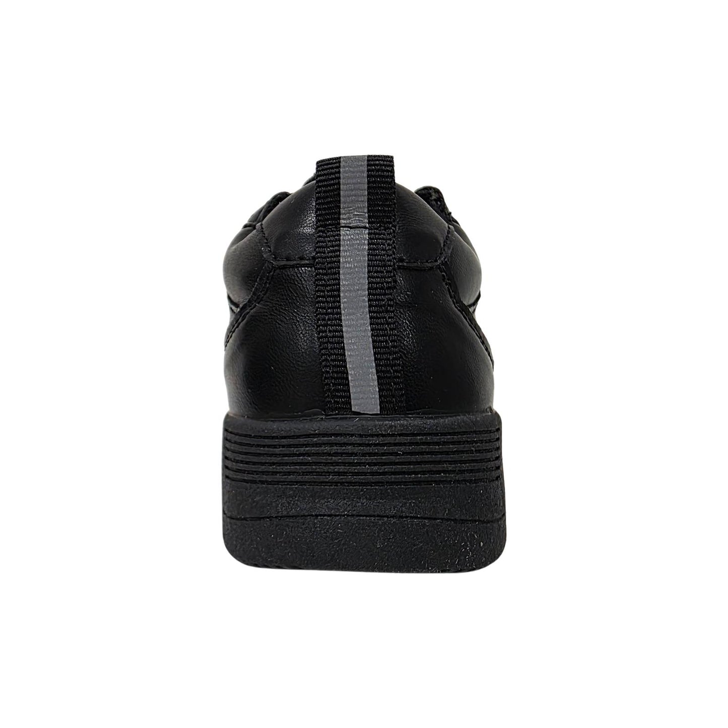 Little Green Feet Twist Boys Black School Shoes
