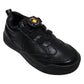 Little Green Feet Twist Boys Black School Shoes