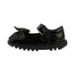Kickers Girls Kick MJ Bow Black Patent Leather School Shoes