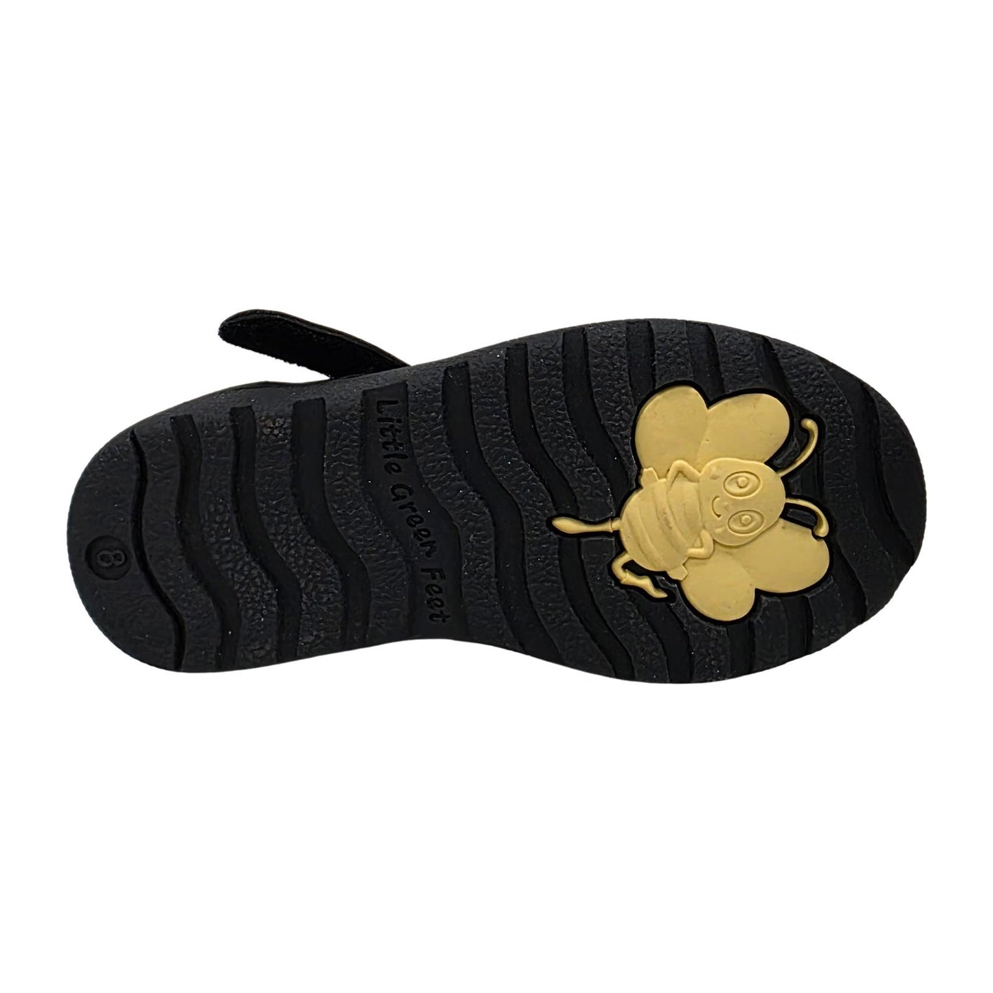 Little Green Feet Pretty Girls Black School Shoes