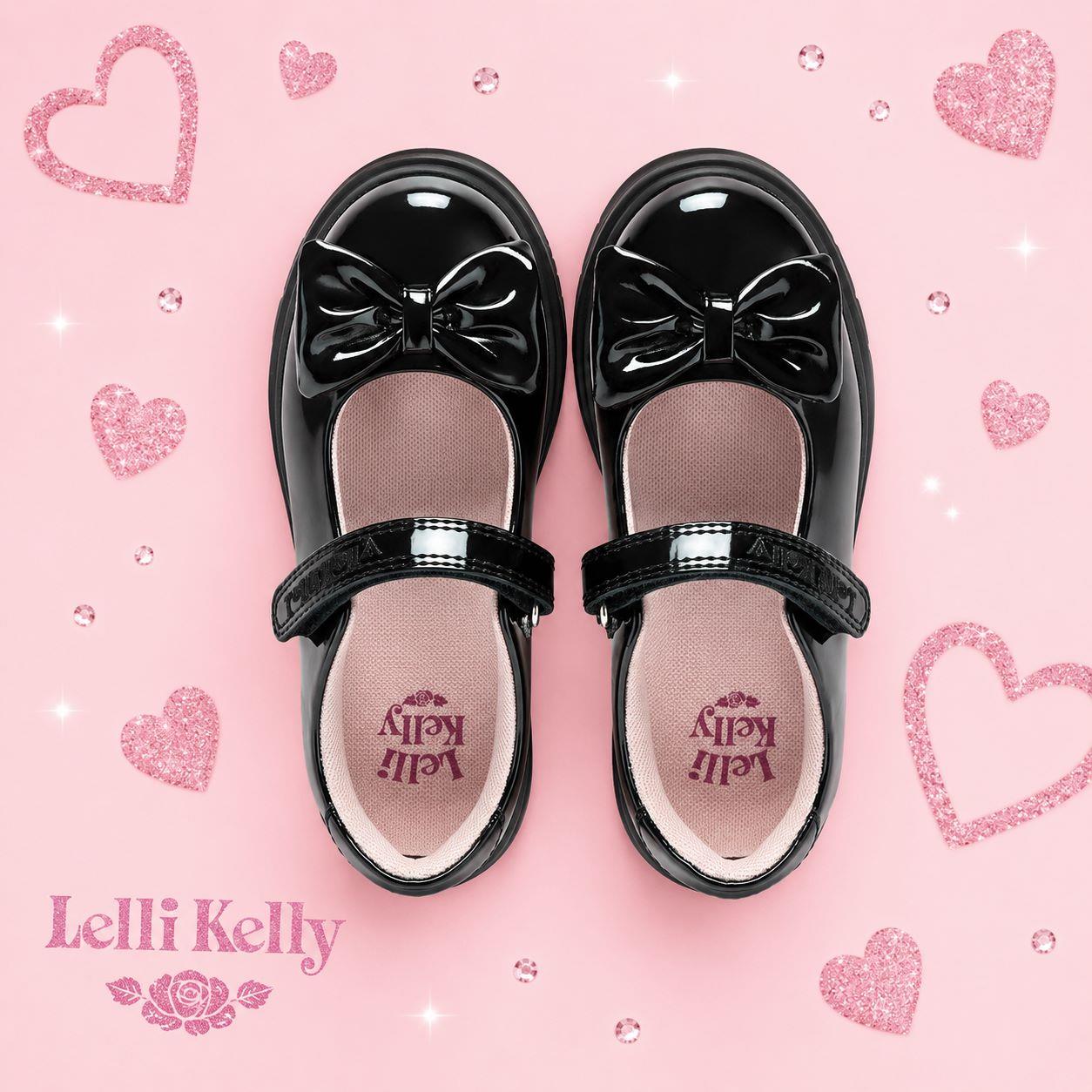 Lelli Kelly Billie Black Patent School Shoes LKSA8907