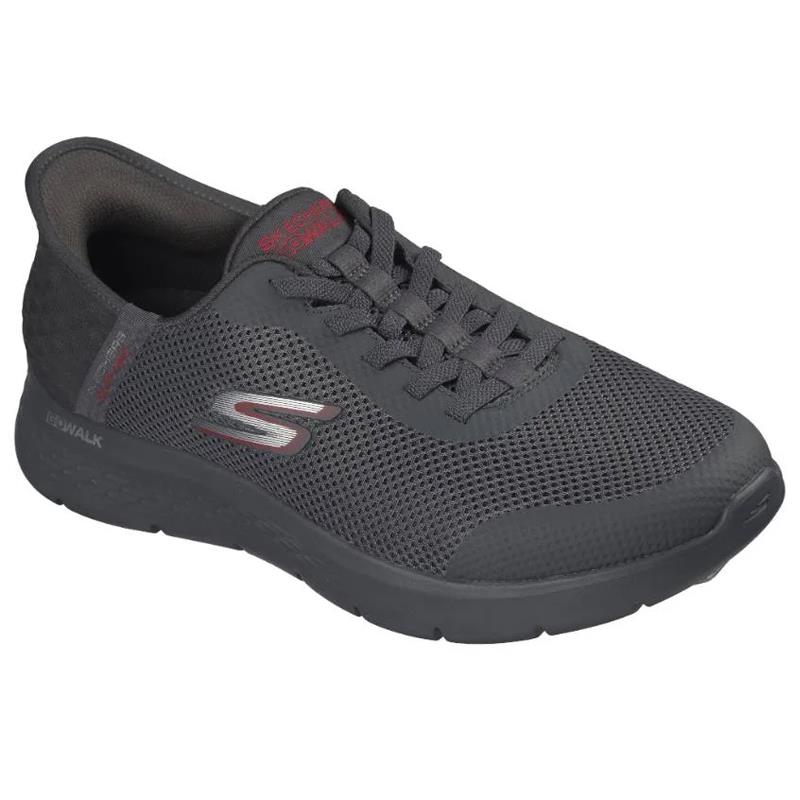 Skechers Mens Slip Ins Trainers Dark Grey Hands Up 216324/DKGY