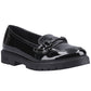 Hush Puppies Hazel Snaffle Black Patent SNR School Shoes