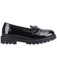 Hush Puppies Hazel Snaffle Black Patent SNR School Shoes