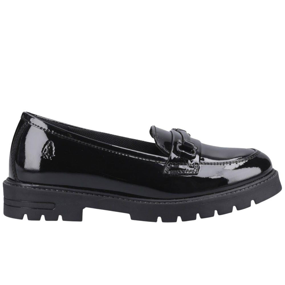 Hush Puppies Hazel Snaffle Black Patent SNR School Shoes
