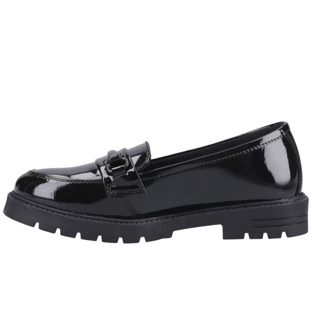Hush Puppies Hazel Snaffle Black Patent SNR School Shoes