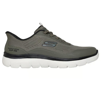 Skechers Mens Slip Ins Trainers Olive Black Summits-Leyter 233047/OLBK