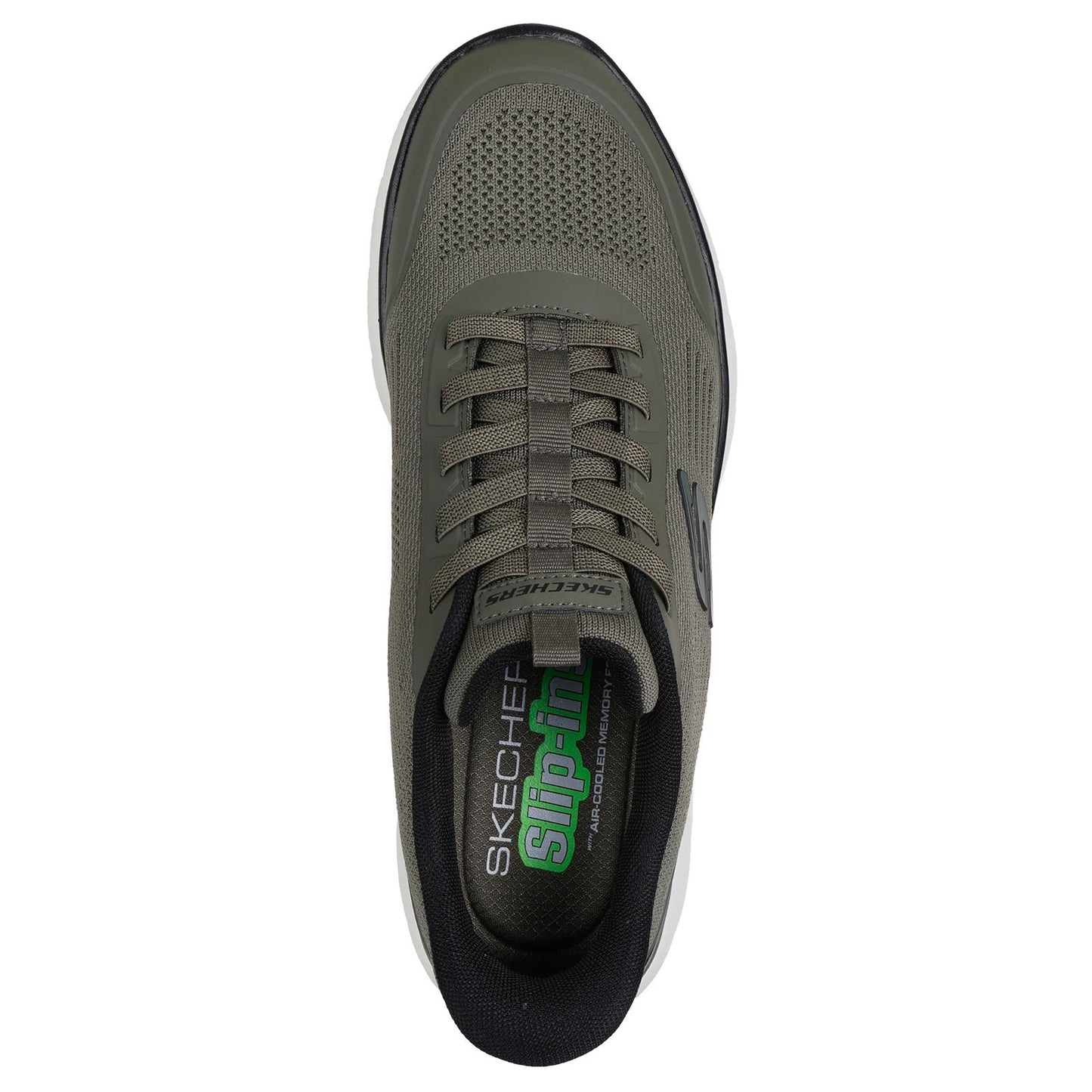 Skechers Mens Slip Ins Trainers Olive Black Summits-Leyter 233047/OLBK