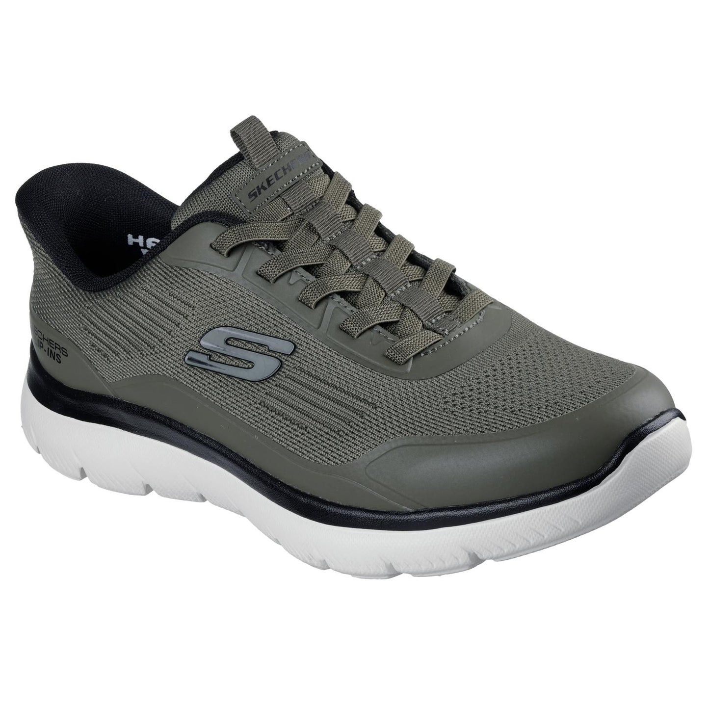 Skechers Mens Slip Ins Trainers Olive Black Summits-Leyter 233047/OLBK