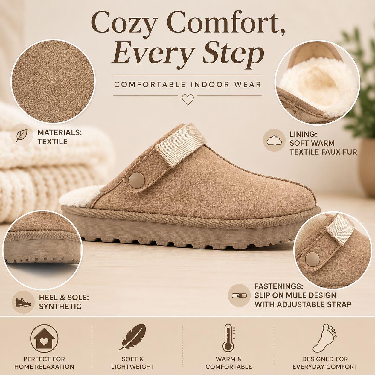 Lunar Women's Odessa Adjustable Mule Slipper