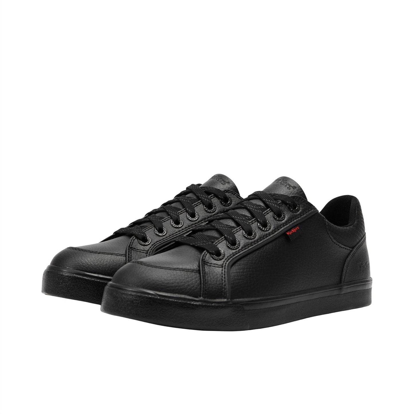Kickers Tovni Lo Tek Text YU Casual Leather School Shoes