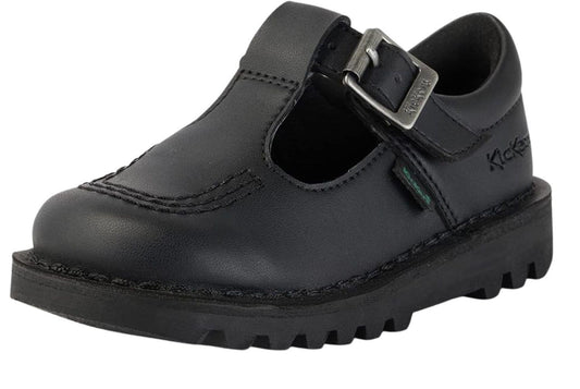 Kickers Kick T I Core Black School Shoes KF0000765BTW