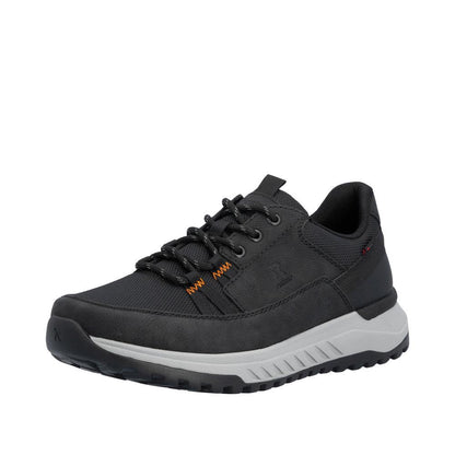 Rieker Men's Black Wide Fit Water Repellent Shoes