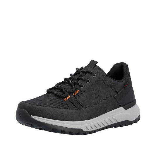 Rieker Men's Black Wide Fit Water Repellent Shoes