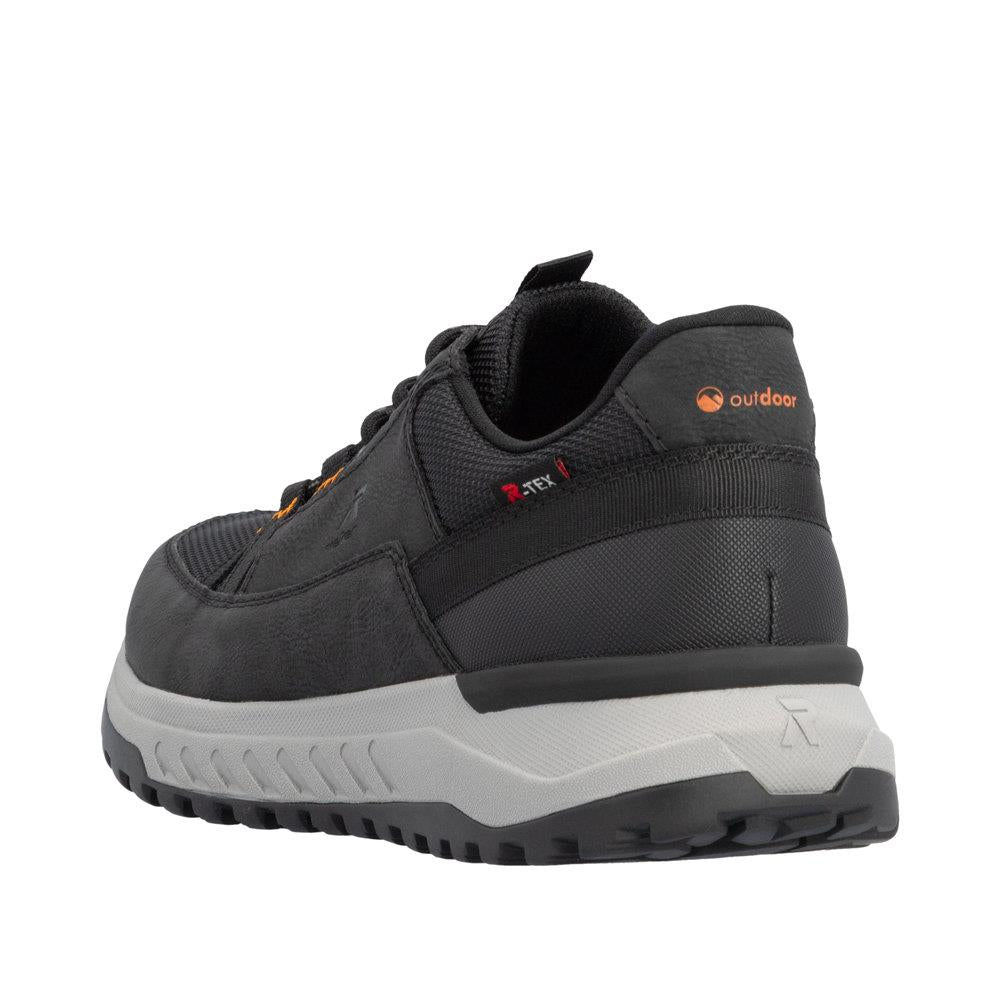 Rieker Men's Black Wide Fit Water Repellent Shoes