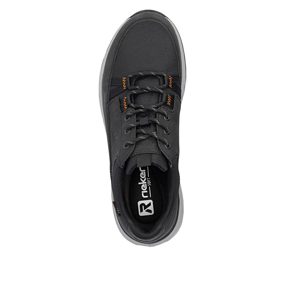Rieker Men's Black Wide Fit Water Repellent Shoes