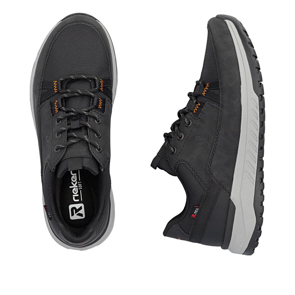 Rieker Men's Black Wide Fit Water Repellent Shoes