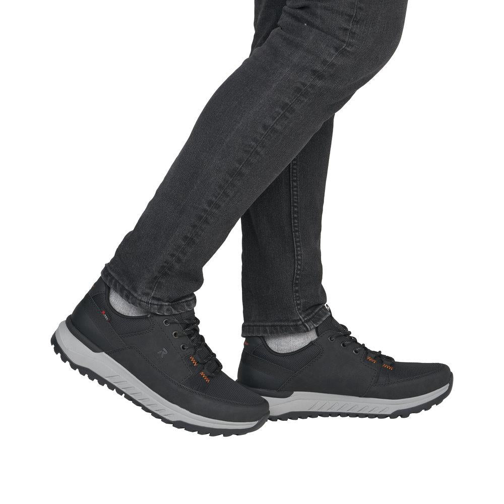 Rieker Men's Black Wide Fit Water Repellent Shoes