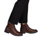 Remonte Women's Brown Leather Brogue Ankle Boots