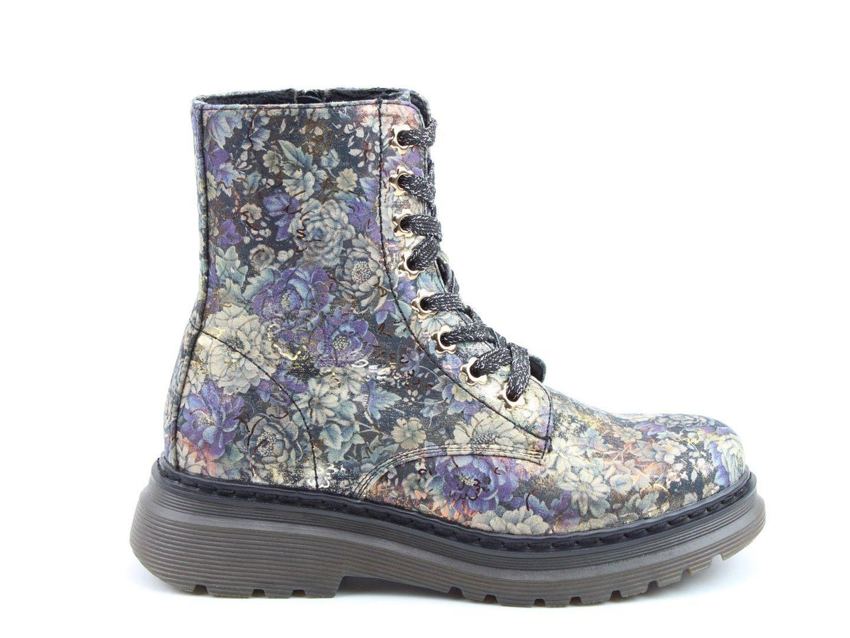 Heavenly Feet Women's Eva Floral 8 Eyelet Ankle Boots