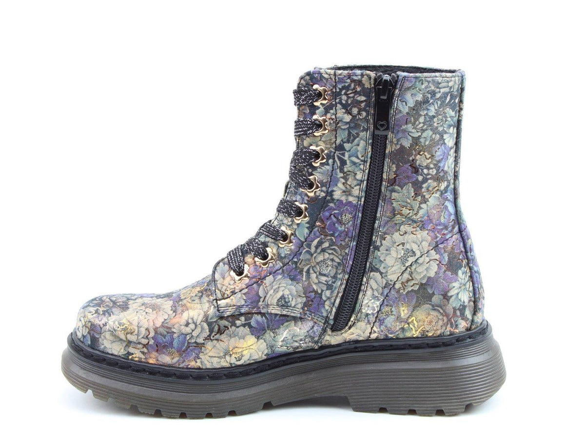 Heavenly Feet Women's Eva Floral 8 Eyelet Ankle Boots
