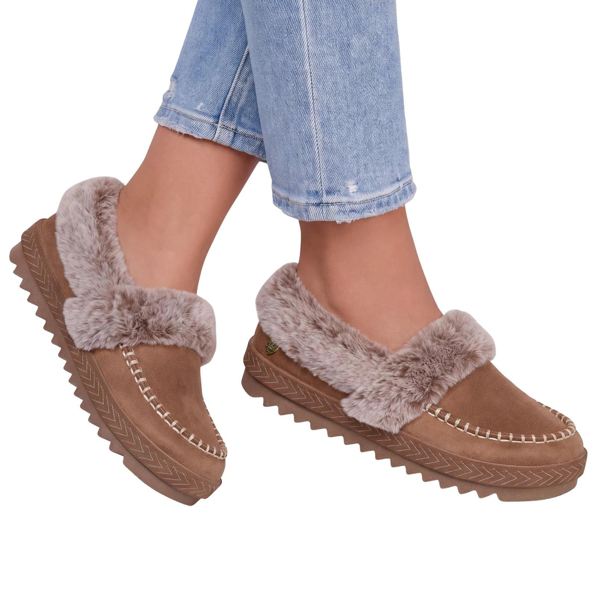 Skechers Womens Slippers BOBS Cozy Kiss - Snug Stitch 113668