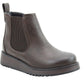 Heavenly Feet Womens New Rolo 2 Chocolate Low Wedge Faux Leather Ankle Boots
